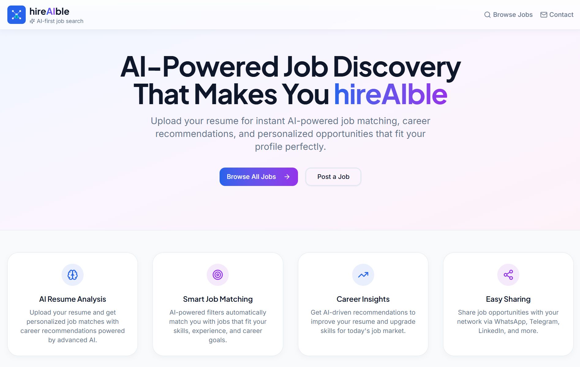hireAIble Platform Preview